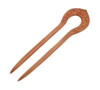 Forcina Cinese U a Due Punte in Legno Stile Vintage | Acconciature Raccolte, Superficie Liscia e Struttura Leggera, Design Sicuro per Eventi e Lavoro