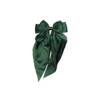 Forcina con fiocco in nastro grande in raso, forcina in tinta unita, accessori for capelli(A24)