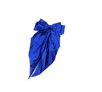 Forcina con fiocco in nastro grande in raso, forcina in tinta unita, accessori for capelli(Blue)