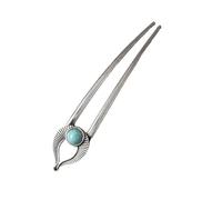 Forcina for capelli a forma di forcella for donna Bastoncini for in metallo Conchiglia smalto Bastoncino for Copricapo Accessori for Gioielli per Ragazze Donne Bun Capelli(Silver)