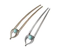 Forcina for capelli a forma di forcella for donna Bastoncini for in metallo Conchiglia smalto Bastoncino for Copricapo Accessori for Gioielli per Ragazze Donne Bun Capelli(2pcs)