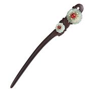 Forcina for capelli Chignon, Bastoncini for capelli, Bacchette for capelli, Bastoncini for capelli in legno for chignon, Bacchette for capelli con fiori di giada, Eleganti forcine for capelli, Bacchet