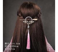 Forcina for capelli cinese, Bastoncino for capelli, Bastone for capelli lungo con nappa stile cinese Retro Farfalla Hanfu Smalto in metallo Forcella for capelli Bacchette for capelli Copricapo con nap