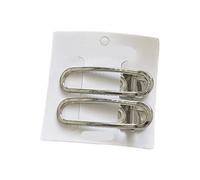 Forcina for capelli con clip laterali in lega di oro e argento da 4 pezzi, for accessori donna, ornamento for copricapo(Silver 4pc A)