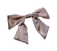 Forcina for capelli con fiocco verticale decorato con perle - Copricapo con fermaglio superiore retrò for acconciature eleganti(Elegantgray)