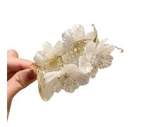 Forcina for capelli con fiore pigro, arricciacapelli a forma di palla, fermaglio for capelli, copricapo(Champagne)