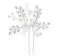 Forcina for capelli da sposa fatta a mano con perle, fiori e foglie, for copricapo da sposa, accessori for capelli raccolti, perle for capelli