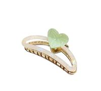 Forcina for capelli versatile in metallo, fermaglio for coda di cavallo, forcina for capelli(Green Love Clip 11cm)