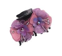 Forcina grande morsetto coda di cavallo clip testa fiore accessori fiore tessuto vassoio for capelli accessori forcina copricapo clip(Elegantpurple)