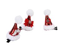 Forcina Natalizia, Ornamento per Capelli, Cappello da Babbo Natale, Paillettes, Fermaglio per la Testa, Forcina per Cappello da Babbo Natale, Fermaglio per Capelli, Fiore di di