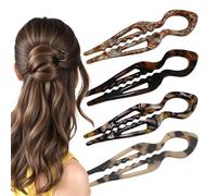 Forcina per Capelli | 4 Pezzi Clip A U Vintage Con Presa Antiscivolo - Forcine da Donna - Per Acconciature Matrimonio Ballo Balletto Quotidiano