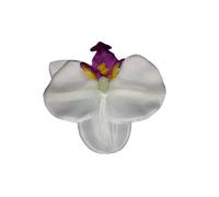 Forcina per capelli a forma di fiore, portatile, ornamento per capelli, accessorio per fotografia di compleanno, accessorio per lavoro quotidiano, tipo 11, Phalaenopsis, cuore bianco viola