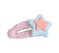 Forcina per capelli a forma di stella di colore caramella per ragazze dolci fascino clip per capelli estetica accessori per capelli peluche spille per donna accessori festival acconciature quotidiane