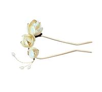 Forcina per capelli a forma di U con fiori di magnolia disegni floreali bastone per capelli per antichi costumi decorazione panini decorazioni per capelli fiore a forma di U