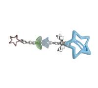Forcina per capelli blu/viola a forma di stella per ragazze Carino Dolce Charm Fermagli per capelli con ciondolo a fiore per fotografia Forcine per capelli per donna Accessori per capelli Festival