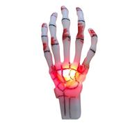 Forcina per capelli con osso a mano, forcina per capelli con mano scheletrica - Copricapo del costume di Halloween,Mollette a mano con teschio illuminato a LED, fermaglio per capelli cosplay per donne