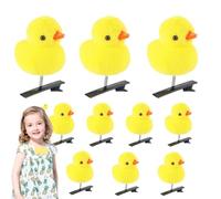 Forcina Per Capelli Con Papera Gialla - Copricapo Per Animali Con Papera Cartone Animato 10 Pezzi - Forcine Per Capelli Con Papera Gialla Morbida, Divertenti Fermagli Per Capelli Con Animali Per Bambi