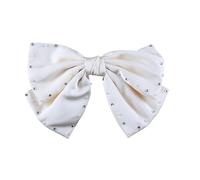 Forcina per capelli da sposa con perle fiocco per ragazze balletcore fiocco per concorso ballo di fine anno principessa accessori per capelli puntelli scena