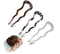 Forcina per capelli francese in metallo per donna - Accessori per capelli dorati a forma di U, forcine per grandi, forcine per capelli francesi per tutti i tipi di capelli(color tartaruga)