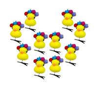 Forcina per capelli giallo | 10pcs clip per capelli in peluche di gialla| Fermagli per capelli in peluche Forcine per capelli d' | per capelli del fumetto a forcina