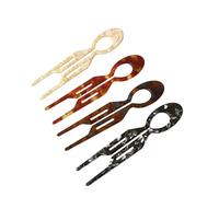 Forcina per capelli in acrilico da donna, a forma di U, per tutte le acconciature, perfetta per shopping, appuntamenti, feste, tenuta forte, ottimo regalo per amici, sorelle e madri (4 pezzi - 3)