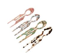 Forcina per capelli in acrilico stile 2025 per donna, accessorio per capelli a forma di U per tutte le acconciature, ottimo regalo per amiche, sorelle e madri (4 pezzi)