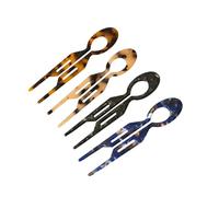 Forcina per capelli in acrilico stile 2025 per donna, accessorio per capelli a forma di U per tutte le acconciature, ottimo regalo per amiche, sorelle e madri (4 pezzi - 2 pezzi)