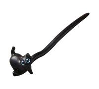 Forcina Per Capelli In Legno - Bastone Per Capelli In Ebano | Per Capelli A Forma Di Gatto, Forcina Per Capelli Vintage Design Gatto, Bastoncini Per Capelli In Ebano, Cheongsam, Accessorio D
