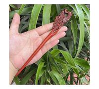 Forcina per capelli intagliata a mano in stile retrò cinese in legno di pesca, forcina per capelli da donna (4)