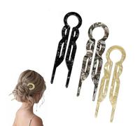 Forcina per capelli, nuova forcina per capelli 2025, eleganza senza sforzo per tutti i tipi di capelli - tenuta comoda per tutto il giorno - set da 3 pezzi, accessori per lo styling dei capelli (E)