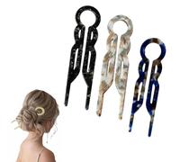 Forcina per capelli, nuova forcina per capelli 2025, eleganza senza sforzo per tutti i tipi di capelli - tenuta comoda per tutto il giorno - set da 3 pezzi, accessori per lo styling dei capelli (N)