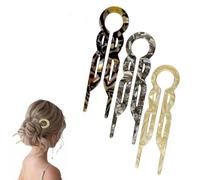 Forcina per capelli, nuova forcina per capelli 2025, eleganza senza sforzo per tutti i tipi di capelli - tenuta comoda per tutto il giorno - set da 3 pezzi, accessori per lo styling dei capelli (A)