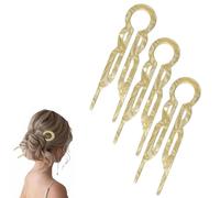 Forcina per capelli, nuova forcina per capelli 2025, eleganza senza sforzo per tutti i tipi di capelli - tenuta comoda per tutto il giorno - set da 3 pezzi, accessori per lo styling dei capelli (G)