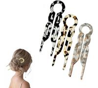 Forcina per capelli, nuova forcina per capelli 2025, eleganza senza sforzo per tutti i tipi di capelli - tenuta comoda per tutto il giorno - set da 3 pezzi, accessori per lo styling dei capelli (F)