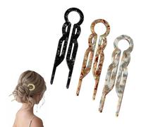 Forcina per capelli, nuova forcina per capelli 2025, eleganza senza sforzo per tutti i tipi di capelli - tenuta comoda per tutto il giorno - set da 3 pezzi, accessori per lo styling dei capelli (C)