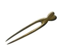 Forcina per capelli vintage in legno a due punte per donna, elegante accessorio per capelli per chignon e acconciature raccolte, leggera, per l'uso quotidiano e per occasioni speciali.