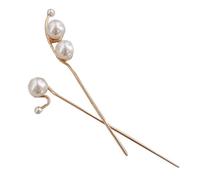 Forcina per Chignon con Perline, 2 Pezzi, Lega di Zinco Abs | Elegante, per Feste e Matrimoni, Facile da Fissare, Non Tira i Chioma, Non Graffia Cuoio Capelluto