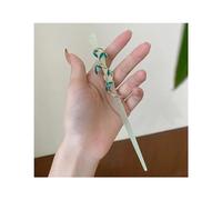 Forcina Rami dorati Foglie di giada Forcina Testa a sfera Piastra forcina Semplice nodo di bambù Accessori Forcina stile antico Fermaglio for capelli Hosta Bastoncini per Capelli