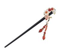 Forcina rossa per capelli cinese Hanfu accessorio per capelli forcina di fascia alta stile cinese