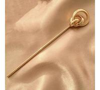 Forcina rotonda da 14,5 cm con scettro, semplice e moderna forcina in | Realizzato in acciaio inossidabile 304, il contorno sottile da 14,5 cm garantisce uno stile creativo e versatile.