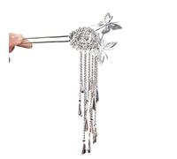 Forcine Con Nappa Bastoncini for capelli a forma di U, forcine e fermagli in metallo color argento, gioielli con ciondolo cinese retrò, for donne ragazze, abiti Hanfu, copricapo