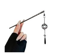 Forcine Con Nappa Classico fermaglio for capelli in metallo, con fiore nero, bacchette, forcina for, chignon, for donne, accessori for cinesi Hanfu(Color 3)