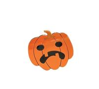 Forcine divertenti for Halloween, clip retrò con grande testa di zucca, forcine for capelli(Sad Pumpkin Head)