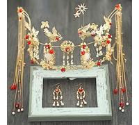 Forcine for capelli da sposa, bastoncini for capelli Hanfu, copricapo for corona di capelli da sposa Costume antico Accessori for capelli Nodo con nappa Matrimonio Elegante ornamento Stile 2 (Colore :