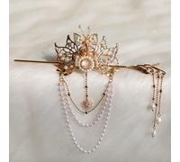 Forcine for capelli da sposa, bastoncini for capelli Hanfu, forcine antiche Bastoncini for capelli in cristallo stile pavone Gioielli for capelli classici cinesi for donne Copricapo Lady Cheongsam 2 c