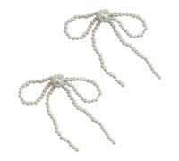 Forcine Forcina for capelli con fiocco di perle Forcina for capelli con fiocco di perle artificiali Forcina for capelli con becco d'anatra Forcina for capelli con frangia laterale da donna Strumento d