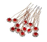 Forcine per Capelli 12PCS Simple Rhinestone Flower U-Shaped Hairpins For Women Classic Updo Hair Clips Party Accessories(Color2)