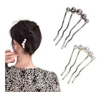 Forcine per capelli, 2 pezzi, a forma di U, pettine laterale per capelli da sposa, grandi spille, forcine in metallo, clip vintage per forcelle per capelli, ideali per matrimoni e feste
