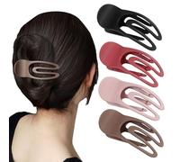 Forcine per capelli a forma di , alla , piatte, 4 pezzi, forcine compatte, per donne, ragazze, lavoro, libero, viaggio