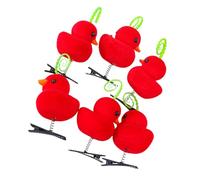 Forcine per capelli a forma di anatra per bambini da indossare per la fase del capretto Adorkable foglia anni 2000 ragazze copricapo rosso